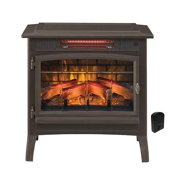 Duraflame 3D Infrared Electric Fireplace Stove with Remote Control - Portable Indoor Space Heater - DFI-5010 (Black)