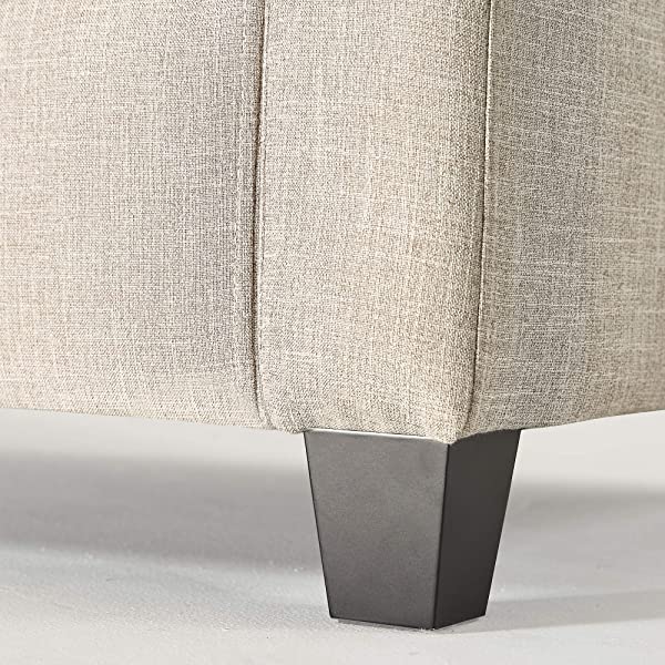 ZINUS Josh Loveseat Sofa / Easy, Tool-Free Assembly, Beige Beige Loveseat Sofa