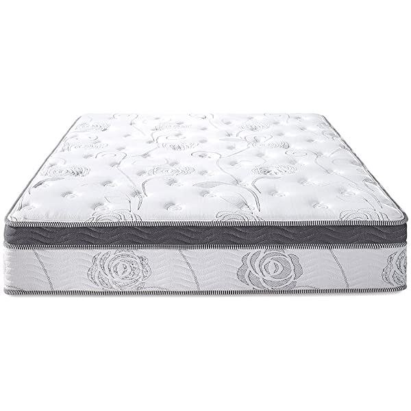 Olee Sleep 13 inch Galaxy Hybrid Gel Infused Memory Foam and Pocket Spring Mattress (Full), White 13 Inch Full