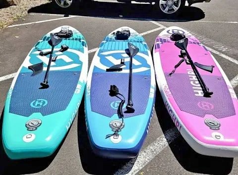 Highpi Inflatable Stand Up Paddle Board 10'6''/11' Premium SUP W Accessories & Backpack, Wide Stance, Surf Control, Non-Slip Deck, Leash, Paddle and Pump, Standing Boat for Youth & Adult