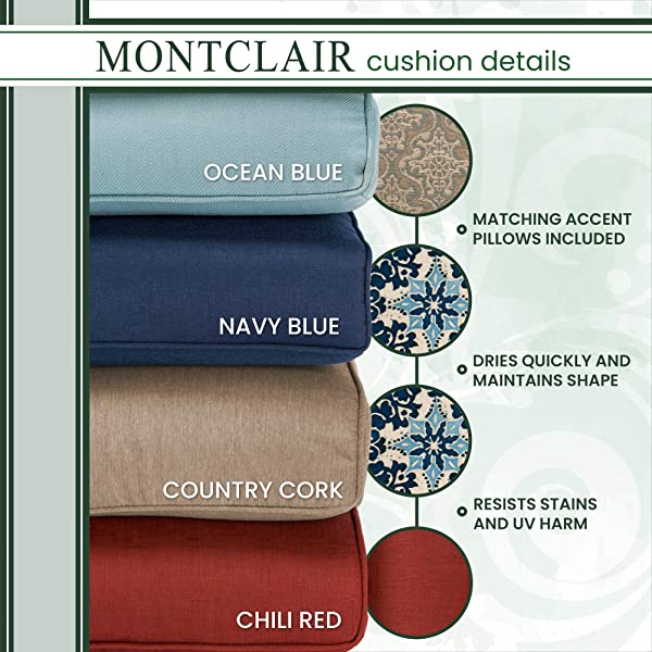 Hanover MCLRDN5PCSQSW4-CHL Montclair, Red Outdoor Furniture