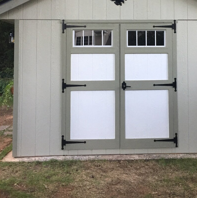 10'x12' Resin Outdoor Storage Shed with Shutters, Windows & Skylights for Garden Patio