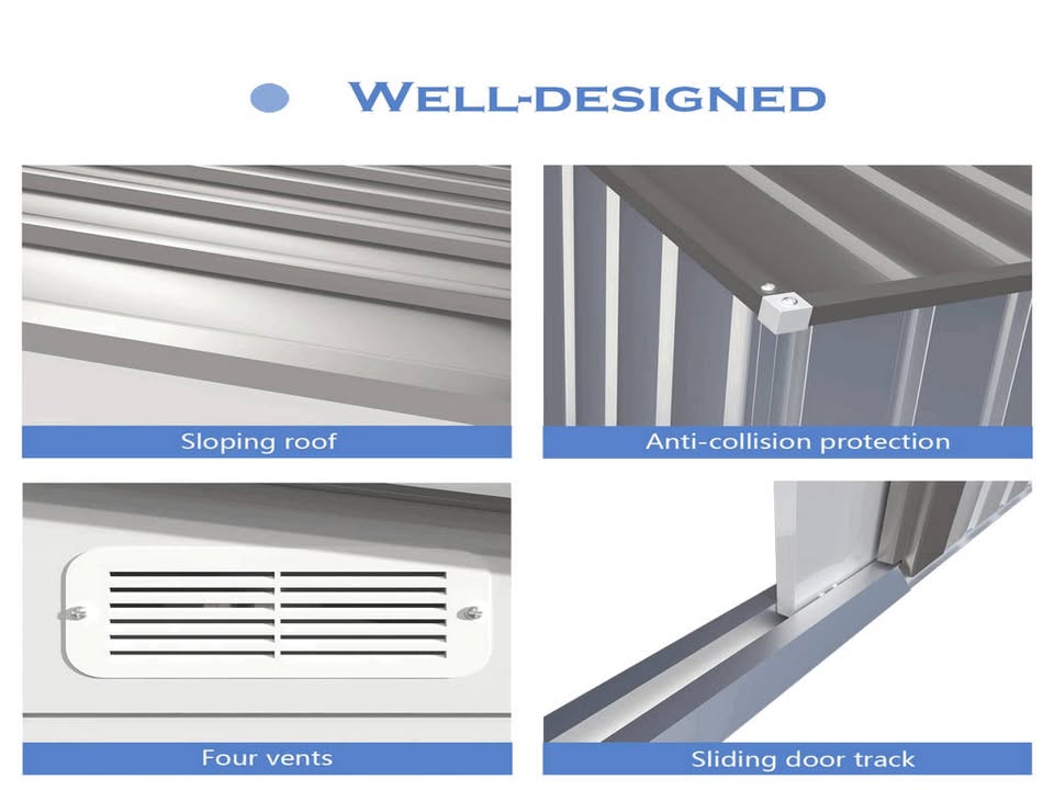 LimitedTimeOffer.8X10FT Outdoor Metal Storage Shed w F