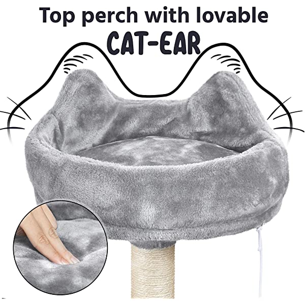 Yaheetech 68.5in Multi-Level Cat Tree Large Cat Condo with Sisal-Covered Platforms Scratching Board & Scratching Posts, Cozy Perches, Stable Cat Tower Cat Condo Pet Play House Dark Gray