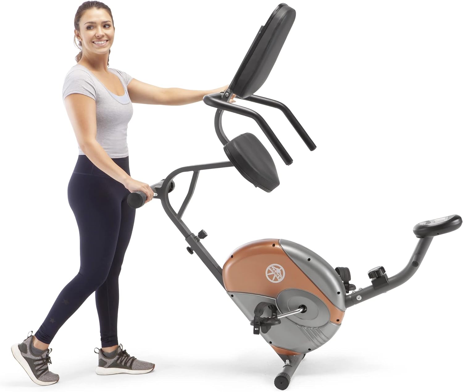 Marcy Recumbent Exercise Bike with Resistance ME-709