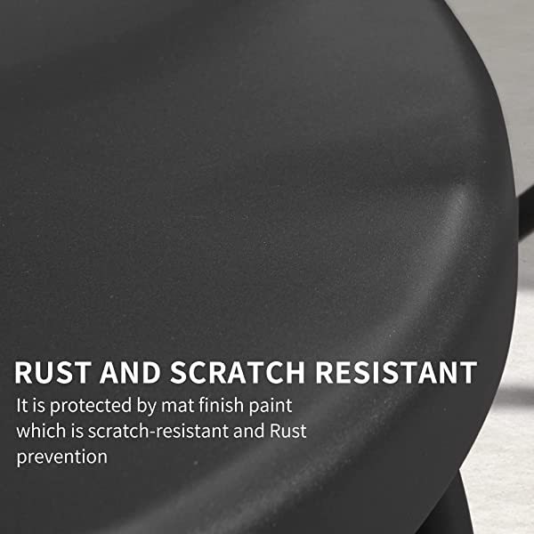 PURPLE LEAF Outdoor Patio Bistro Set, 3 Pieces Retro Porch Furniture Set 2 C-Spring Metal Outdoor Chairs and Round Side Table, Blue