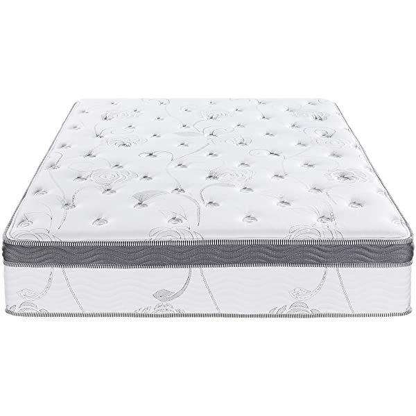 Olee Sleep 13 inch Galaxy Hybrid Gel Infused Memory Foam and Pocket Spring Mattress (Full), White 13 Inch Full