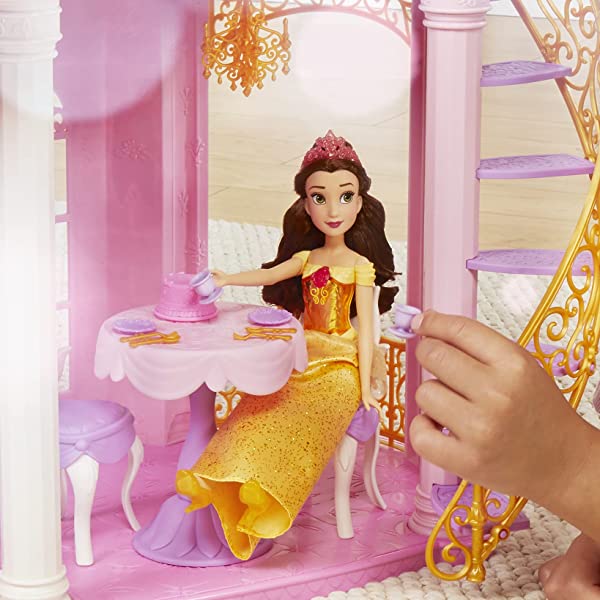 Disney Princess Ultimate Celebration Castle, 4 Feet Tall Doll House with Furniture and Accessories, Musical Fireworks Light Show, Toy for Girls 3 and Up