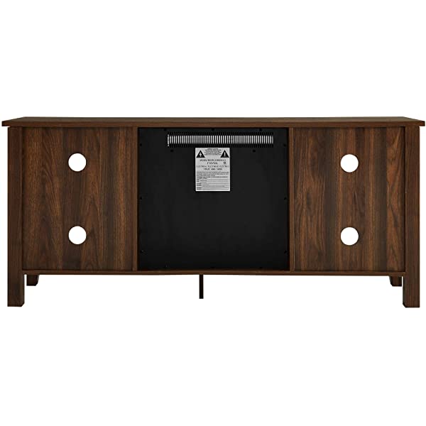 Walker Edison Wren Classic 4 Cubby TV Stand for TVs up to 65 Inches, 58 Inch, Black Black 58 InchTV Stand