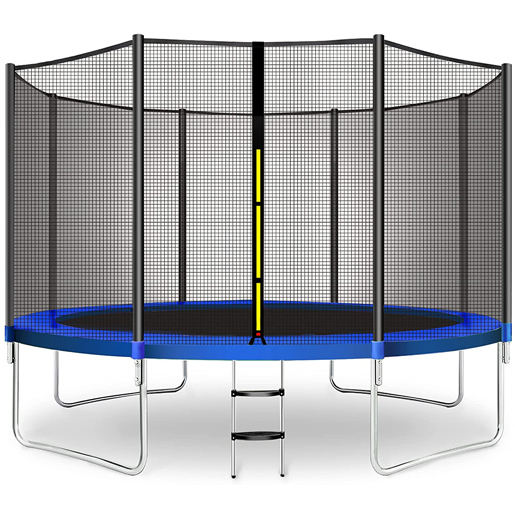 CalmMax Trampoline 12FT Jump Recreational Trampolines with Enclosure Net – ASTM Approved – Combo Bounce Outdoor Trampoline for Kids Family Happy Time