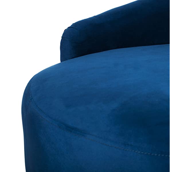 Safavieh Couture Home Evangeline Modern Glam Champagne Velvet and Black Parisian Sofa Champagne/Black