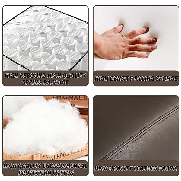 Recliner Chair for Living Room Massage Recliner Sofa Reading Chair Winback Single Sofa Home Theater Seating Modern Reclining Chair Easy Lounge with PU Leather Padded Seat Backrest (Brown)