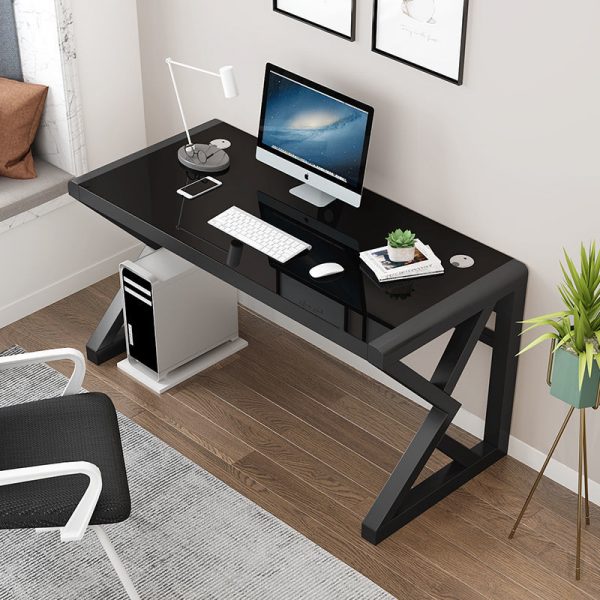 Computer desk tempered glass desktop desk home office desk