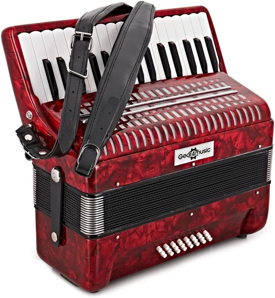 Piano Accordion with Carry Case and Shoulder Straps