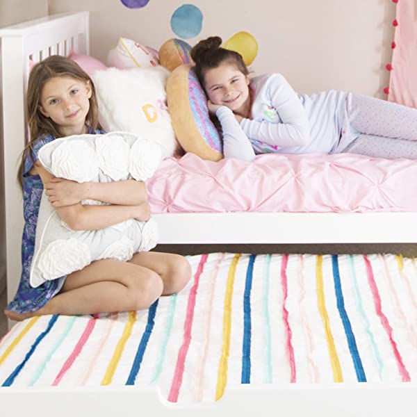 Max & Lily Twin Bed with Trundle, White White Bed with Trundle