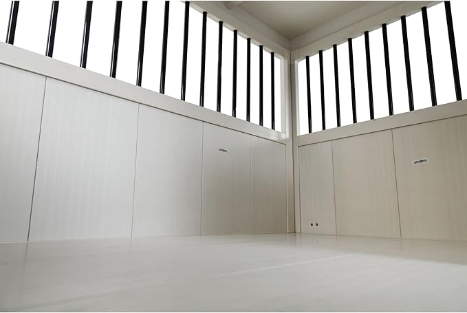 New Age Pet ECOFLEX Homestead Sliding Barn Door Furniture Style Dog Crate - Antique White, Extra