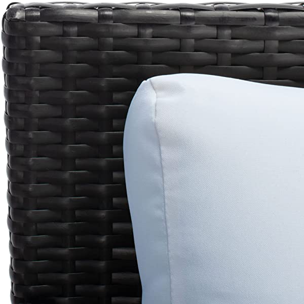 Safavieh Outdoor Collection Cadeo Brown Cushion Daybed PAT7500C, Grey/White