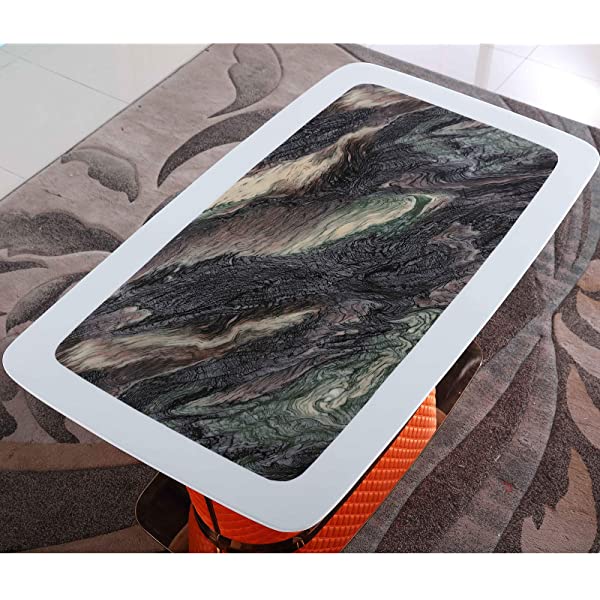 Modern Dining Set for Home, Kitchen, Dining Room w/Storage Racks, Rectangular Table, Steel Frame