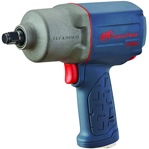 Ingersoll Rand 2235TiMAX 1/2” Drive Air Impact Wrench – Lightweight 4.6 lb Design, Powerful Torque Output Up to 1,350 ft-lbs, Titanium Hammer Case, Max Control, Gray