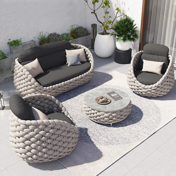 【Furniture】Clearance Sale-4- Pieces Textilene Rope