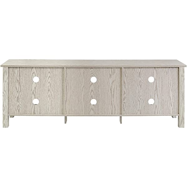 Walker Edison Wren Classic 4 Cubby TV Stand for TVs up to 65 Inches, 58 Inch, Black Black 58 InchTV Stand