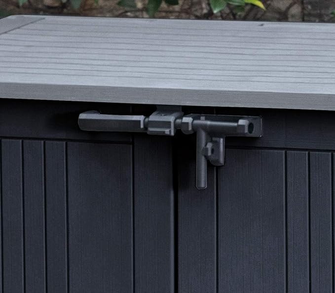 Keter 249319 Store it Out Nova Outdoor Garden Storage Shed, 32 x 71.5 x 113.5 cm, Dark Grey with Light Grey Lid