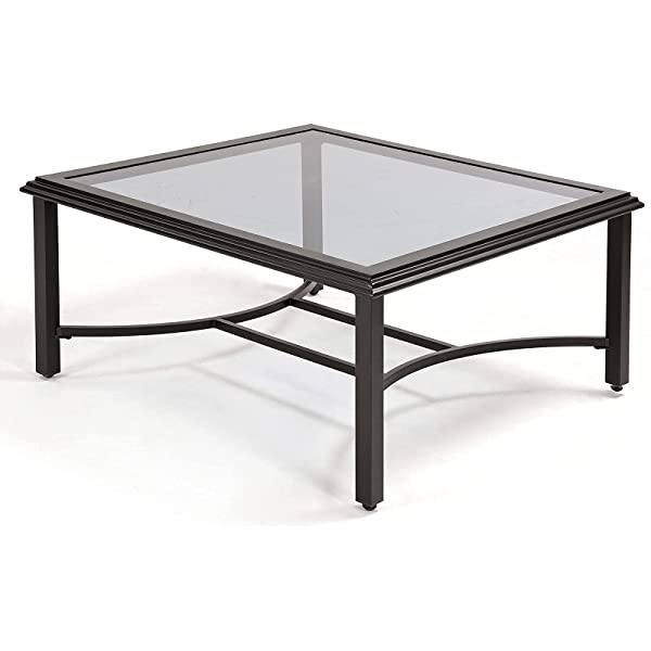 Grand Patio Patio Furniture Coffee Table Outdoor Side Table Glass Black