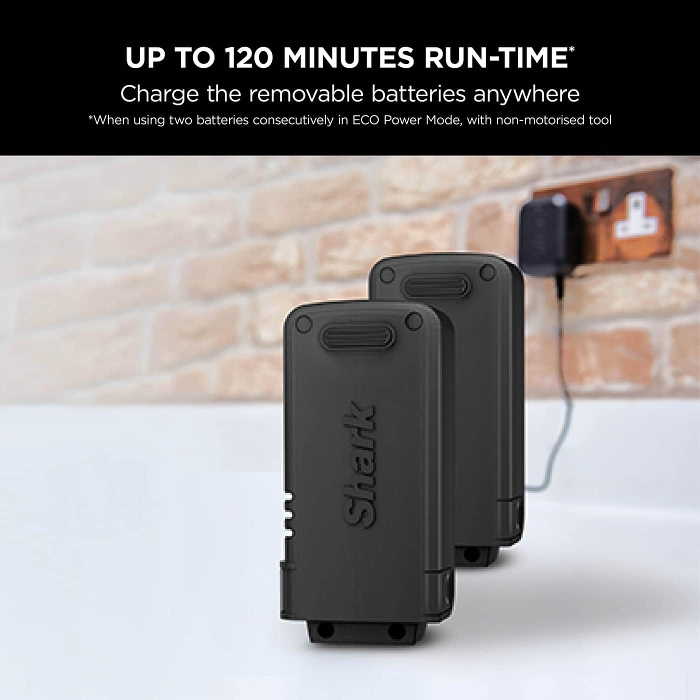 Shark Cordless Stick Vacuum Cleaner with Anti Hair Wrap, 120 Minute Run Time (2 Batteries), Flexible DuoClean Vacuum Cleaner with Motorised Pet, Multi-Surface & Crevice Tools, Black & Blue. IZ320UKT