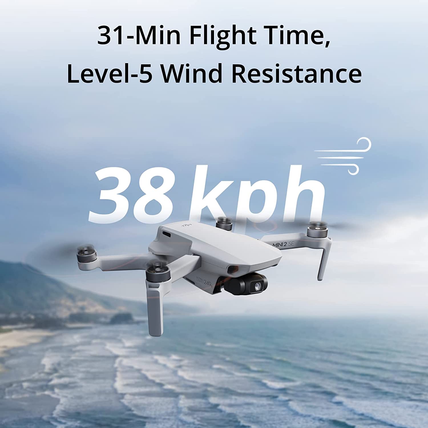 DJI Mini 2 SE, a thin and light foldable mini camera drone