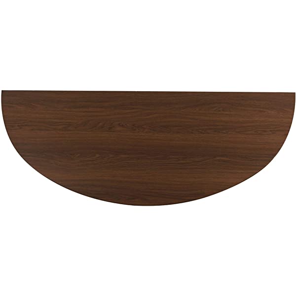 FINECASA Wooden Console Table, Half-Moon Entryway Table, Semicircle Narrow Side Table, Sofa Table for Living Room and Corridor, Foyer Table, Half Round Hallway Table, 43.4x17x30 Inches, Natural Natural Console Table