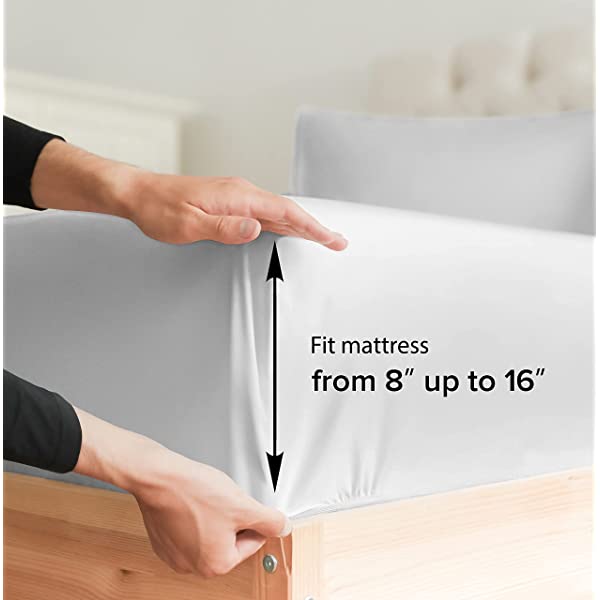 Queen Size Sheet Set - 4 Piece - Hotel Luxury Bed Sheets - Extra Soft - Deep Pockets - Easy Fit - Breathable & Cooling Sheets - Wrinkle Free - Comfy – Dark Grey Bed Sheets - Queens Sheets – 4 PC Queen Grey