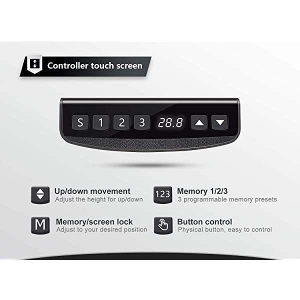 FEZIBO Dual Motor L-Shaped Electric Standing Desk, 48 Inches Height Adjustable Corner Desk, Full Sit Stand Home Office Table with Splice Board, Black Frame/Rustic Brown Top