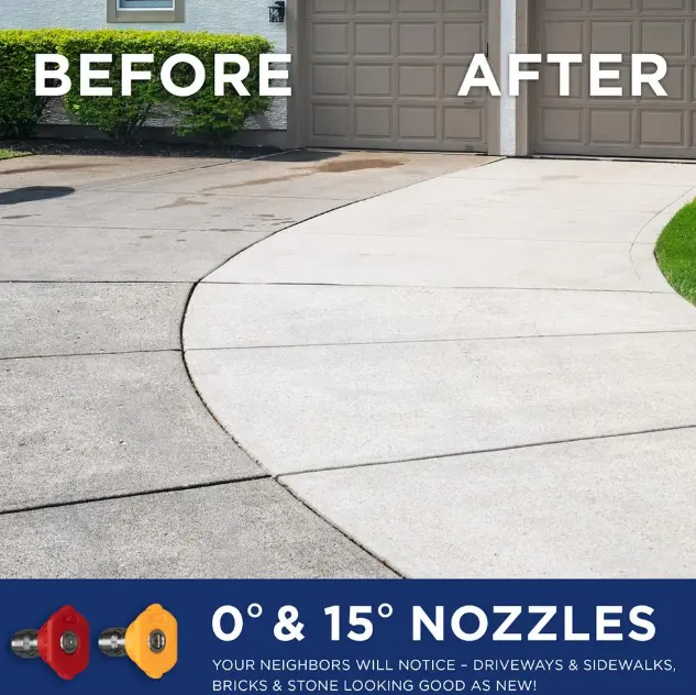 3400 PSI 2.6 GPM Gas Powered Axial Cam Pump Cold Water Pressure Washer with Soap Tank and 5 Quick Connect Tips