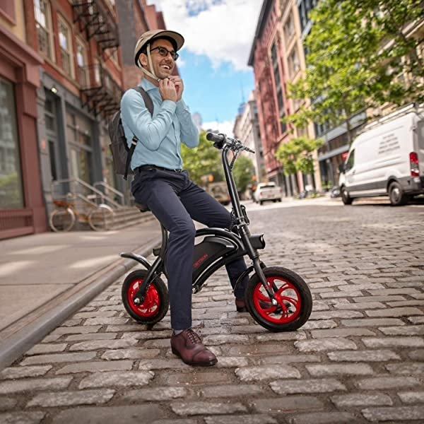 Jetson Electric Bike Bolt Folding Electric Bike, with Pegs – with LCD Display, Lightweight & Portable with Carrying Handle, Travel Up to 15 Miles, Max Speed Up to 15.5 MPH , 40″ x 20″ x 37″