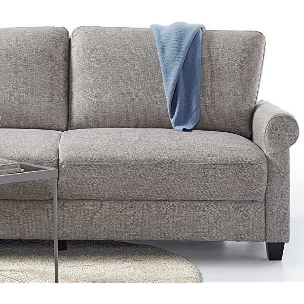 ZINUS Josh Loveseat Sofa / Easy, Tool-Free Assembly, Beige Beige Loveseat Sofa