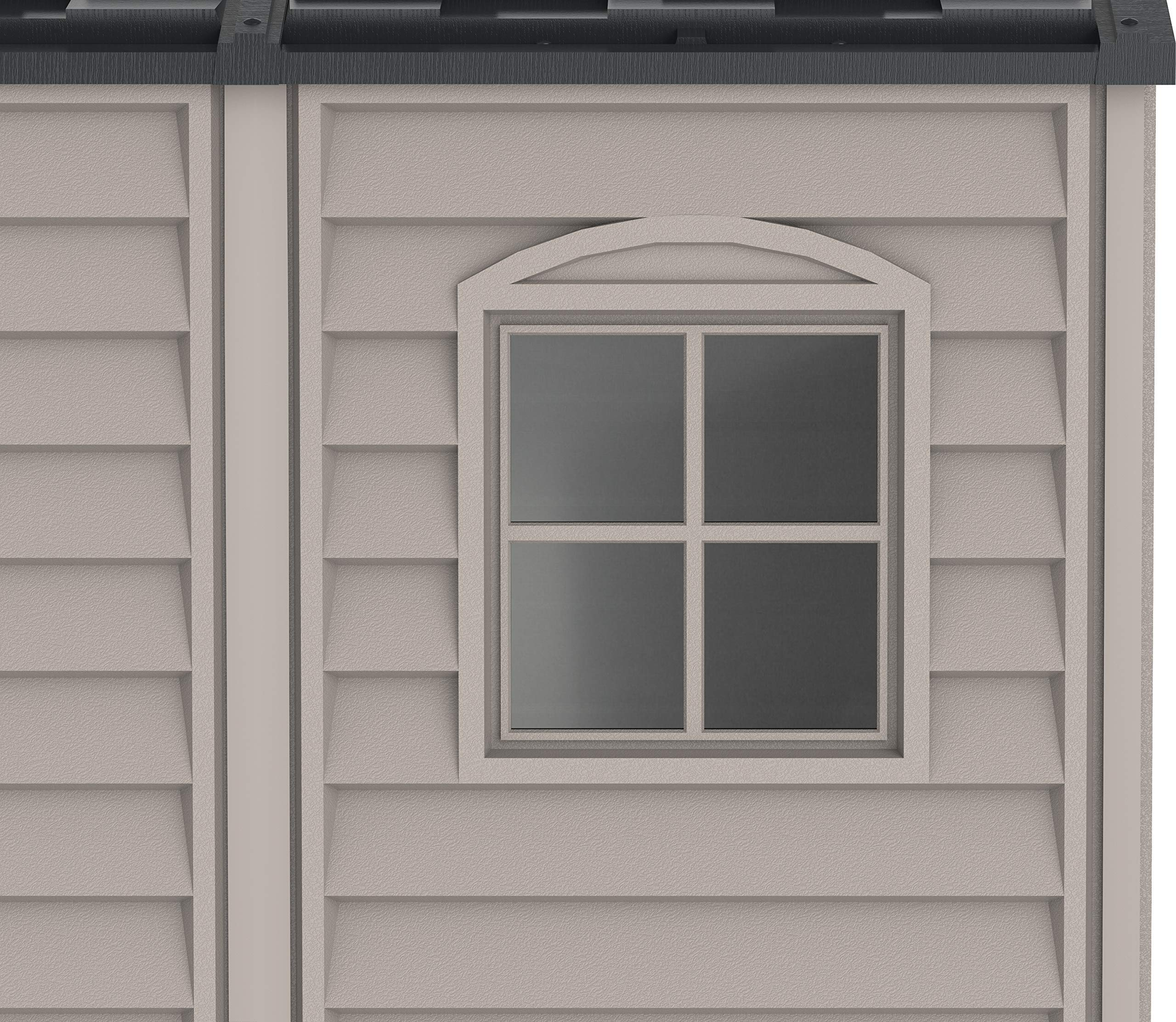 6' x 6' PLUS Plastic Garden Shed with Plastic Floor & Fixed Window