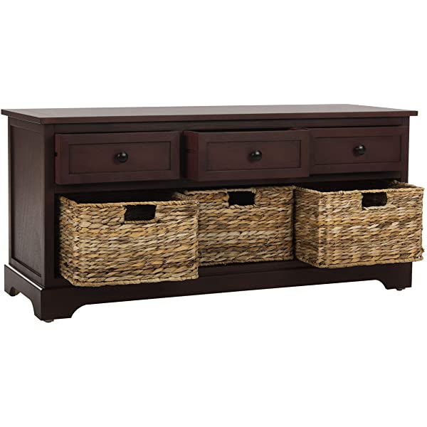 Safavieh American Homes Damien 3-Drawer Storage Unit, Dark Cherry