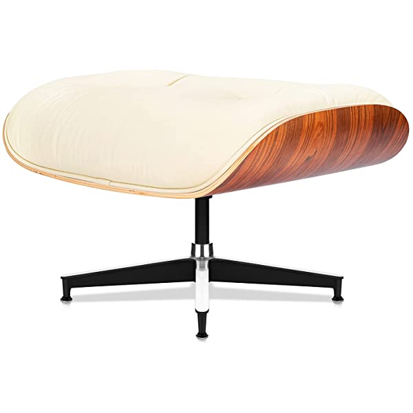 Mid Century Lounge Chair and Ottoman, Modern Chair Classic Design, Top Grain Leather Palisander Wood, Heavy Duty Base Support for Living Room, Study, Lounge, Office (Nomal, Style1-1) Nomal Style1-1