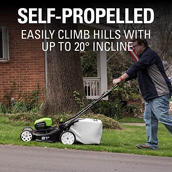 Greenworks Pro 80V 21 inch Cordless Push Lawn Mower, Includes Two 2Ah Batteries and Charger, GLM801601 (2) 2Ah Batteries Push
