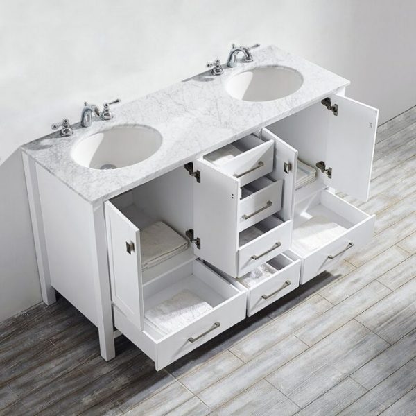 60-inch double bathroom vanity set