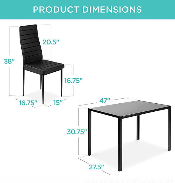 Best Choice Products 5-piece kitchen dining table set