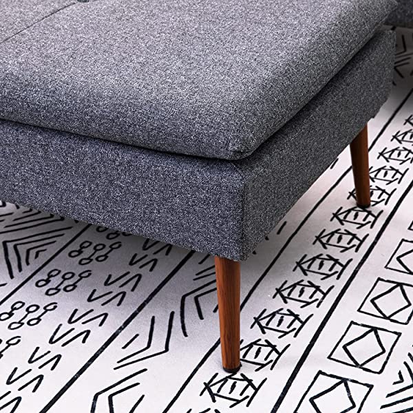 Vonanda Faux Leather Sofa Couch, Modern Tufted 3-Seater Sofa with Clean Lines and Upholstered Artificial Leather for Compact Living Space, Chestnut Brown 3-seater sofa Chestnut Brown