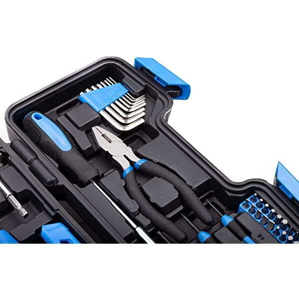 CARTMAN Orange 39-Piece Tool Set - General Household Hand Tool Kit with Plastic Toolbox Storage Case Orange 39pcs