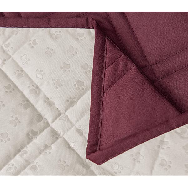 Ameritex Loveseat Cover Water-Resistant Quilted Furniture Protector with Back Nonslip Paws Slipcover for Dogs, Kids, Pets Loveseat Slipcover Stay in Place for Leather (46