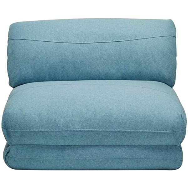 GIA Tri-Fold Sofa Bed, With Pillow, Yellow Yellow With Legs