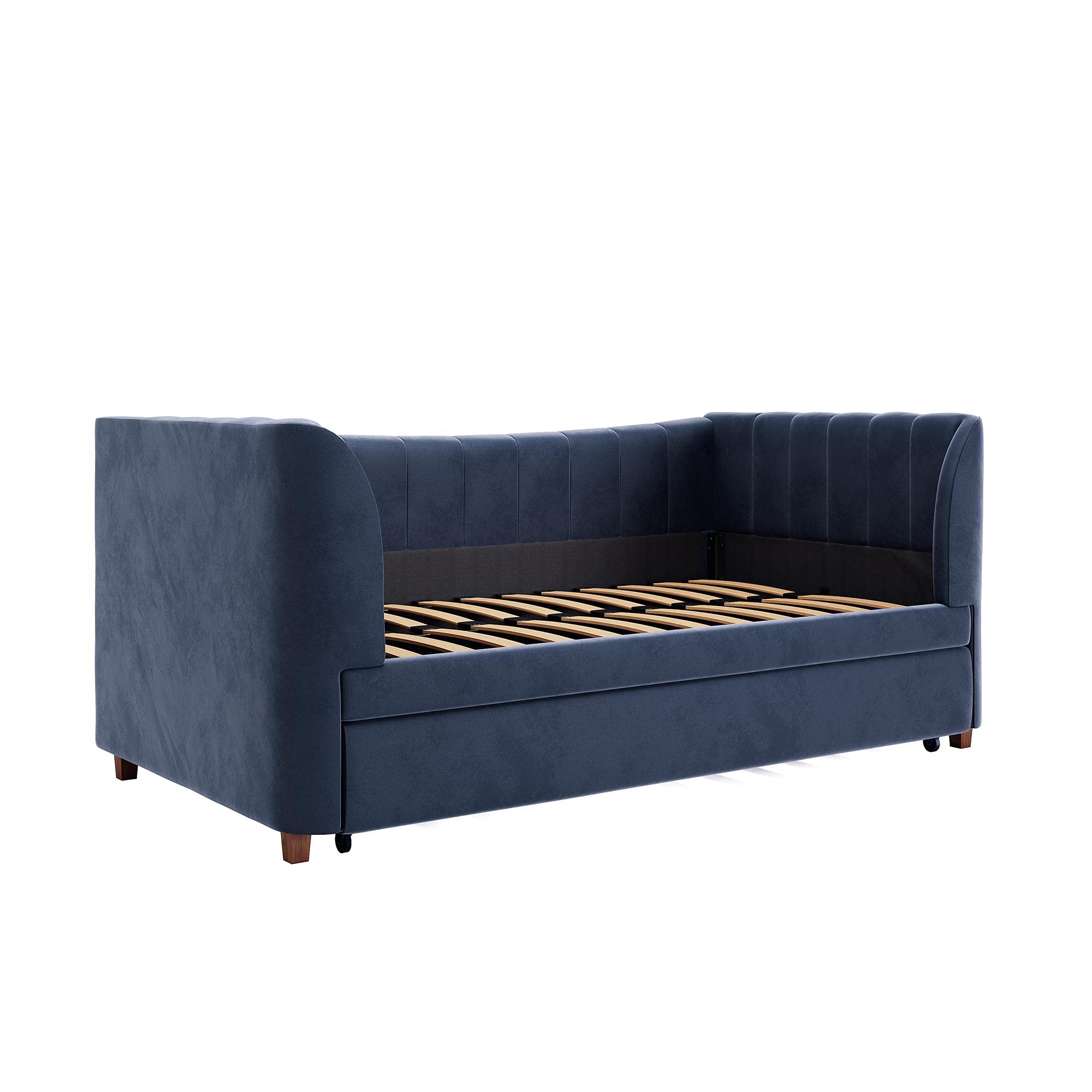 【Furniture】Valentina Upholstered Daybed with Trundle, Twin