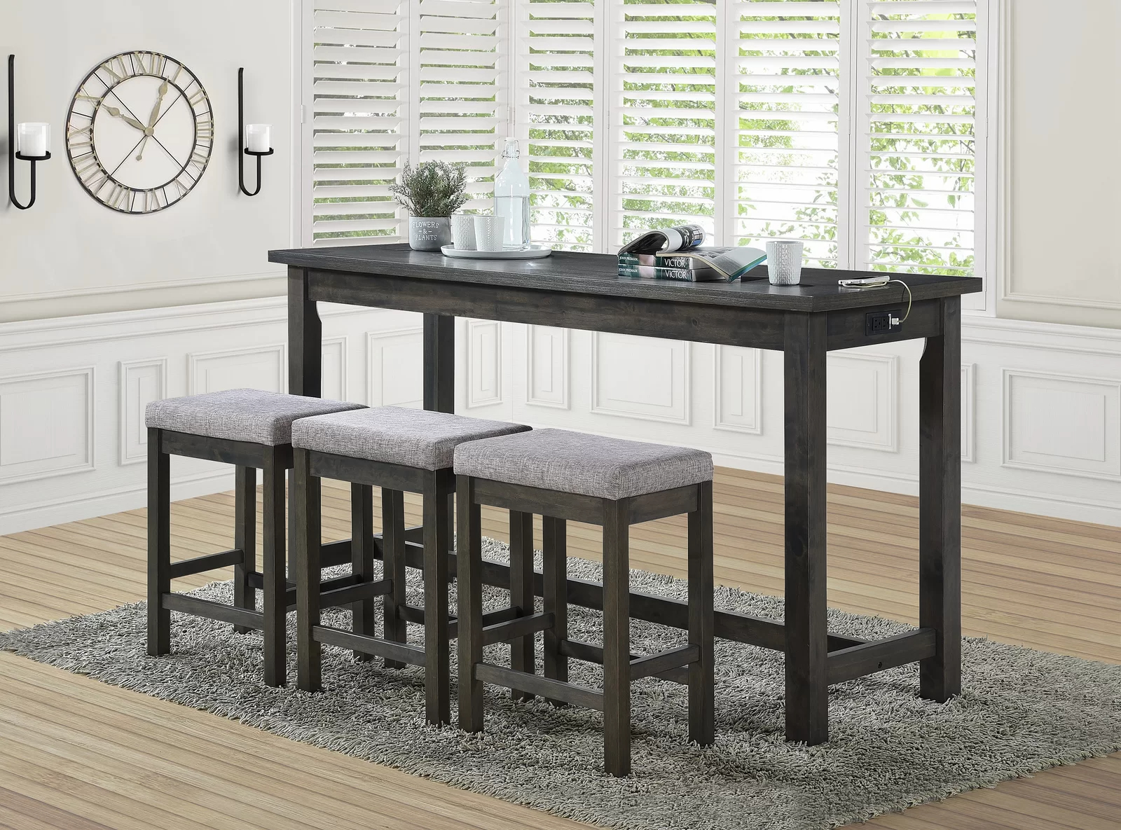 【Furniture】Haga 3 - Person Counter Height Dining Set