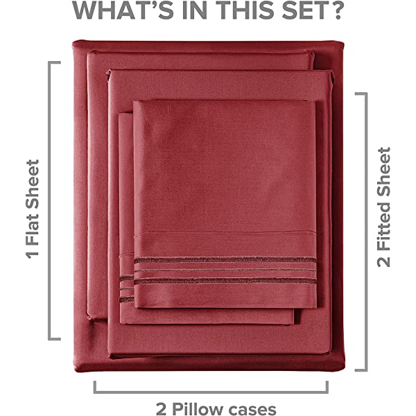 Queen Size Sheet Set - 4 Piece - Hotel Luxury Bed Sheets - Extra Soft - Deep Pockets - Easy Fit - Breathable & Cooling Sheets - Wrinkle Free - Comfy – Dark Grey Bed Sheets - Queens Sheets – 4 PC Queen Grey