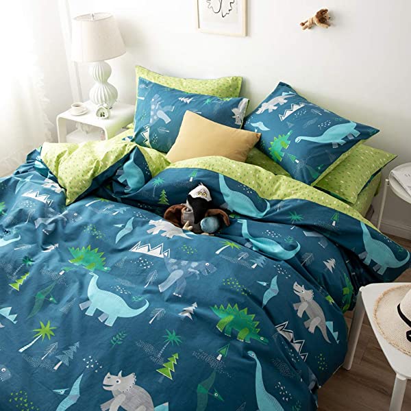 New Cartoon Animals Elephant Print Duvet Cover Sets for Kids 100% Cotton Reversible Soft 3 Pieces Kids Bedding Duvet Cover Pillowcases Kawaii Cloud Bedding Sets, Queen/Full Full/Queen (1 Duvet Cover + 2 Pillowcases) Multi A00 Elephant Bunny Balloon
