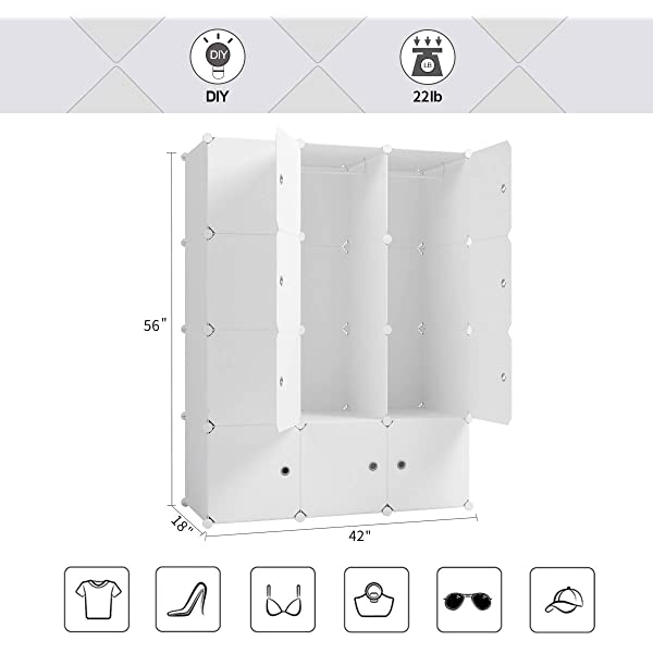 Aeitc Portable Wardrobe Closets 14